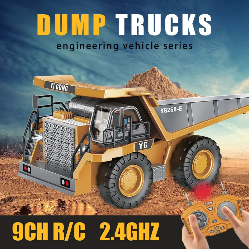 RC Alloy Dump Truck Engineering Vehicle for Boys