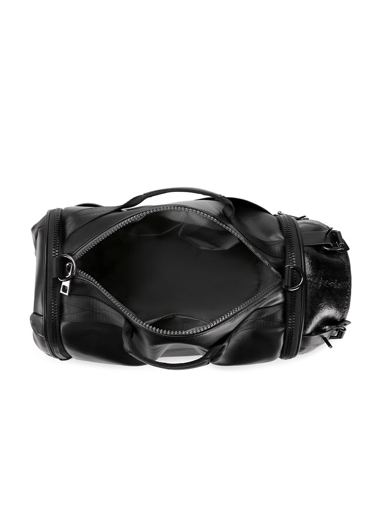 3D Shoulder Bag 3D PU Leather Large Studded Skull Travel Duffel Shoulder Bag