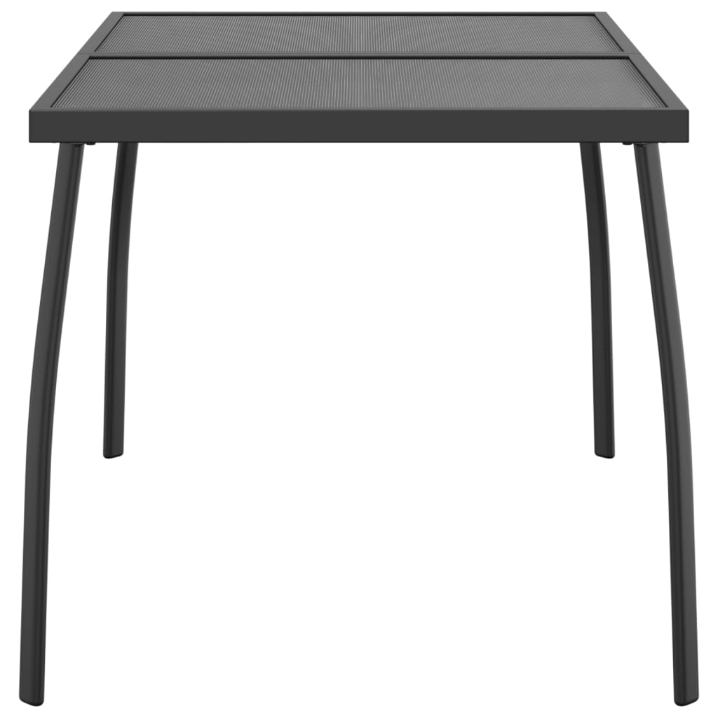 NNEVL Garden Table Anthracite 110x80x72 cm Steel Mesh