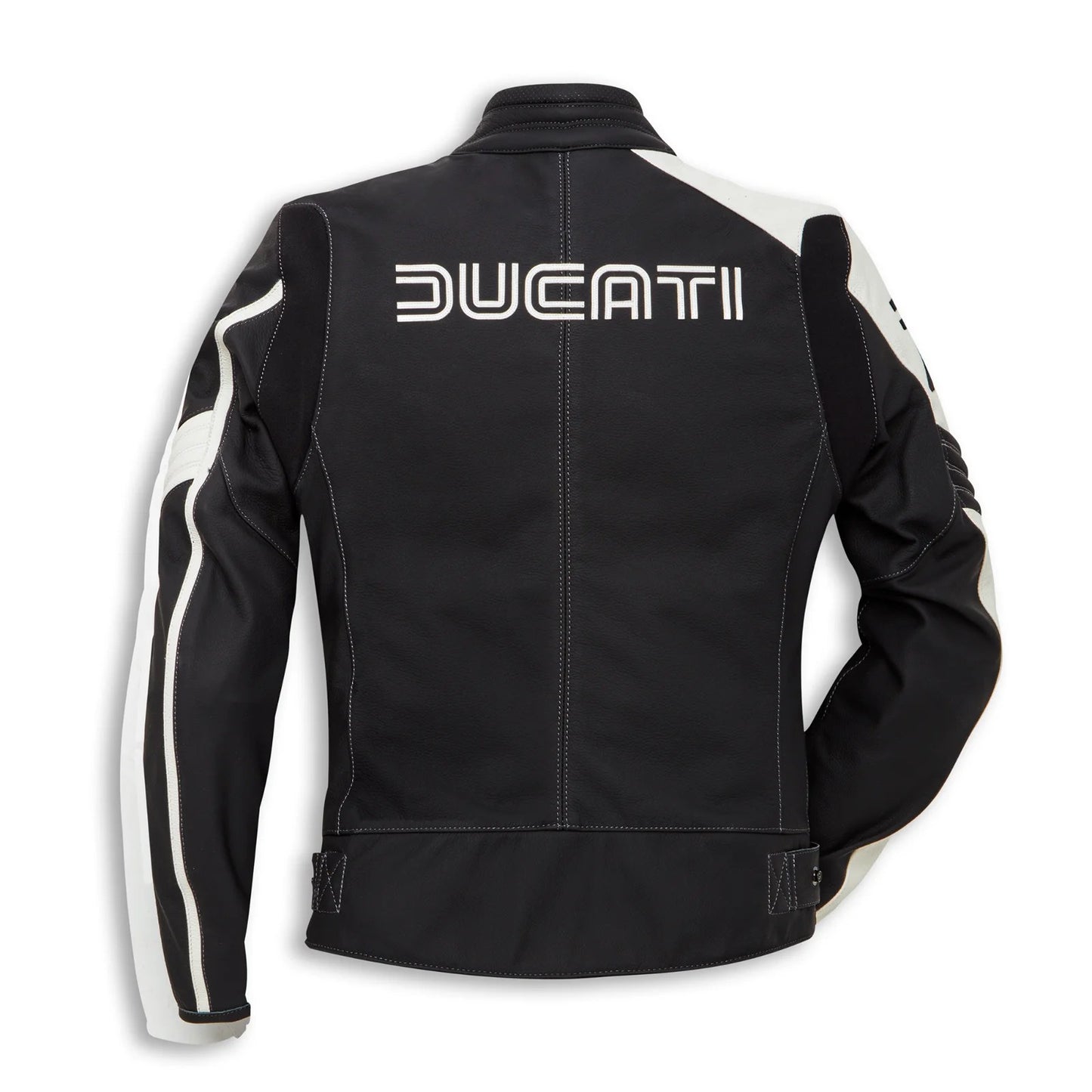 DUCATI MOTORCYCLE BLACK LEATHER RACING JACKET