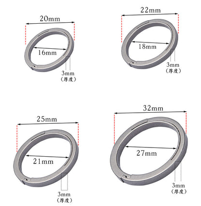 Titanium Alloy Key Rings Keychains Buckle Pendant Super Light Man Car Keychain for Male Creativity Gift Keyfobs Crafts Key Ring