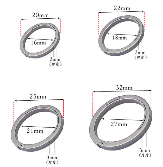 Titanium Alloy Key Rings Keychains Buckle Pendant Super Light Man Car Keychain for Male Creativity Gift Keyfobs Crafts Key Ring