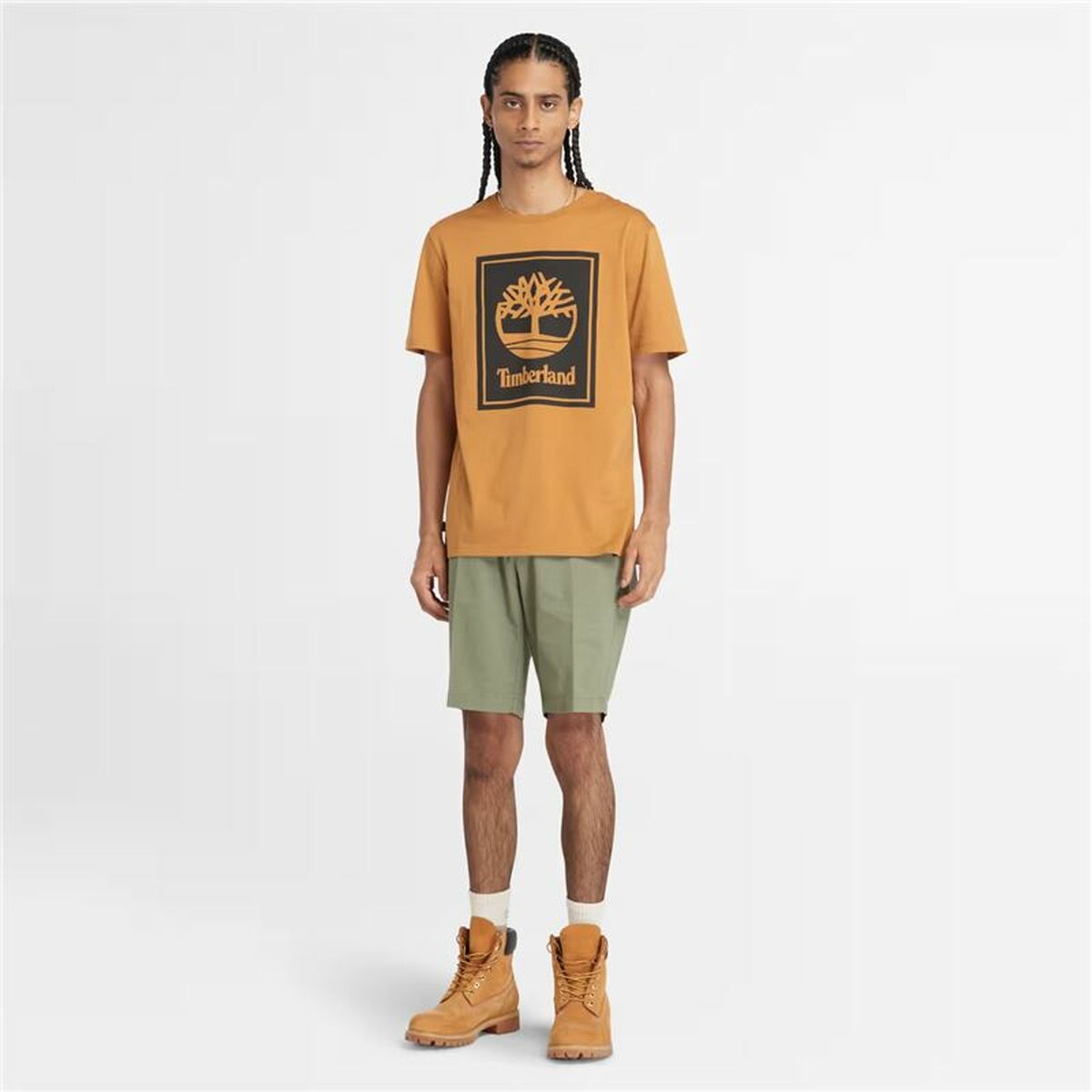 Men’s Short Sleeve T-Shirt Timberland Stack Logo