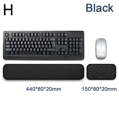 Mousepad Ergonomic Keyboard Mouse Wrist Rest Office Typing Protection Relax Wrist Memory Foam Mouse Pad Computer Laptop Desk Mat