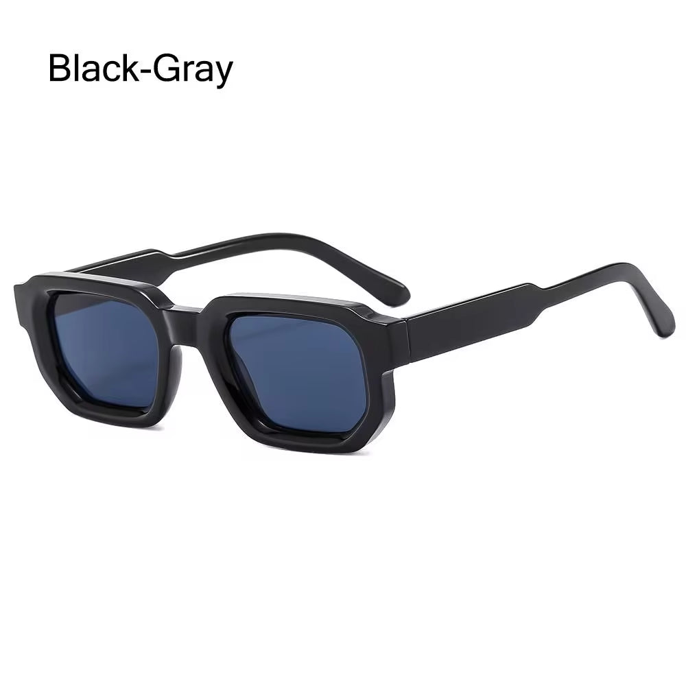 Men Vintage Rectangle Frame Sunglasses Fashion Retro Sun Glasses Luxury Brand Design UV400 Shades Eyewear Women Goggles