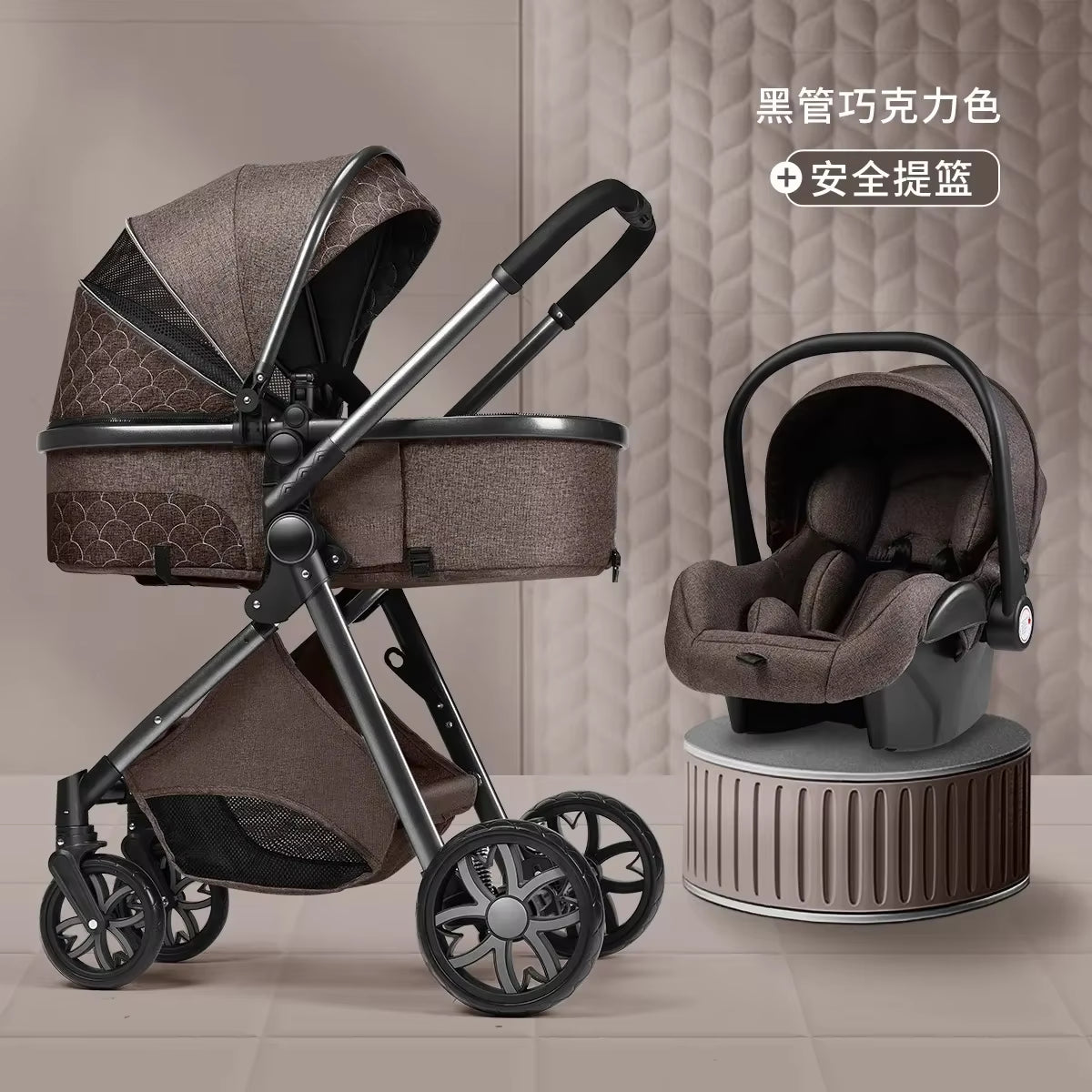 New 3 in 1 Baby Stroller High Landscape Carriage Light Newborn Pram Shock Proof Two Way 2 in 1 Kid Car Baby Comfort Cart 2025