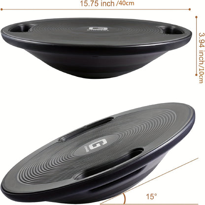 1pc Balance Board - Non-Slip Exercise Trainer(Black)