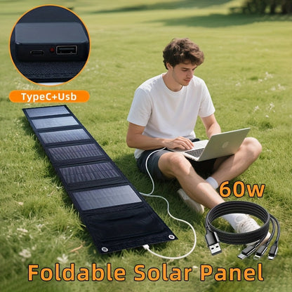 NNETM Foldable 60W Portable Solar Charging Panel