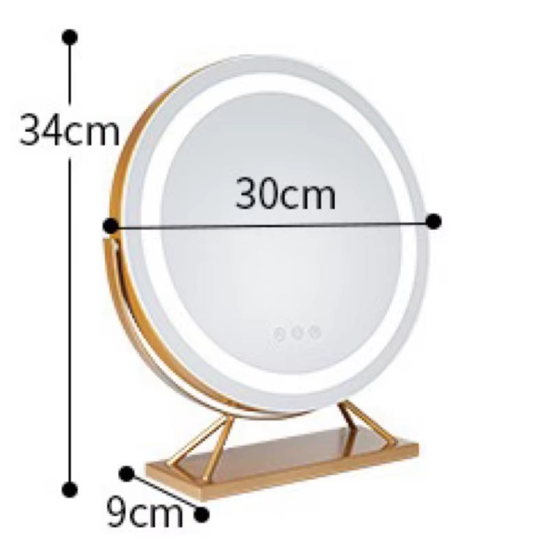Lighted Vanity Makeup Mirror with Lights 3 Color Lighting Modes with 15X Magnification Mirror Smart Touch Control 360°Rotation