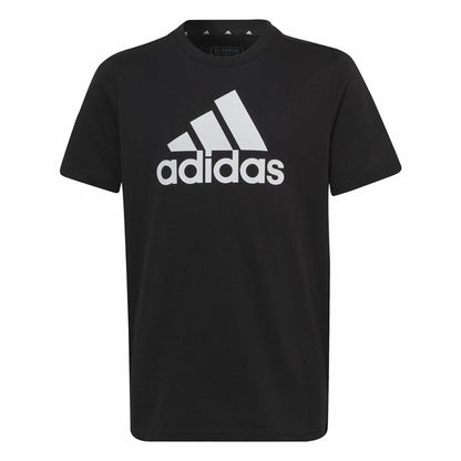 Child's Short Sleeve T-Shirt Adidas Big Logo Black