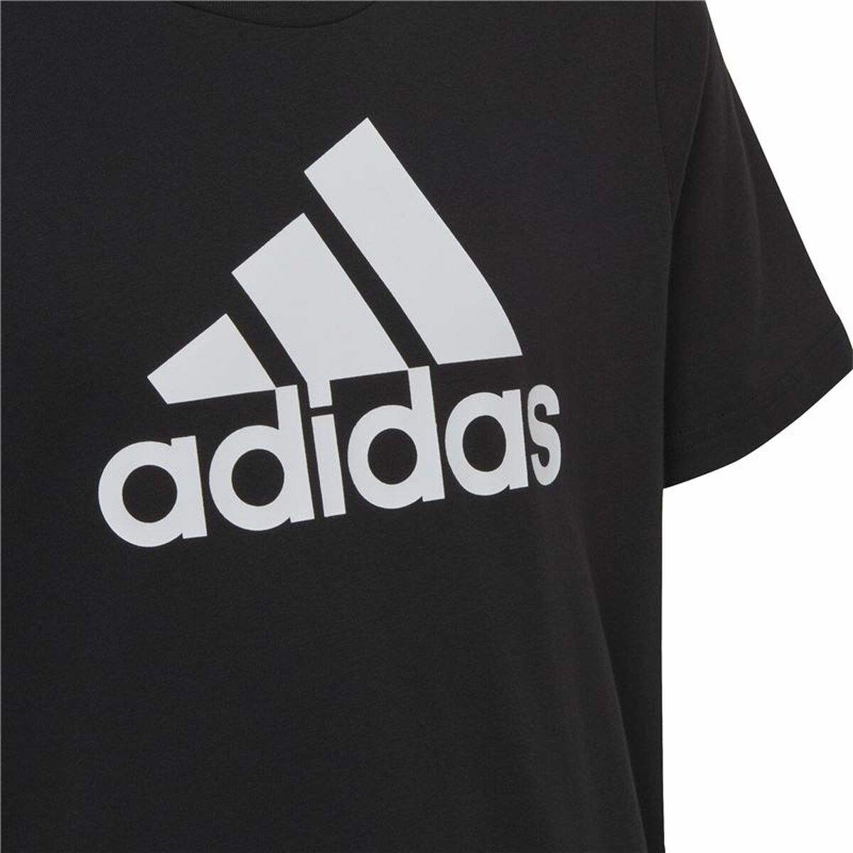 Child's Short Sleeve T-Shirt Adidas Big Logo Black