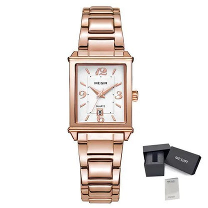 MEGIR Women Bracelet Watches Fashion Business Wristwatch for Ladies Elegant Quartz Watch Waterproof Date Clock Reloj Mujer 1079