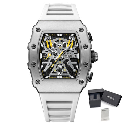 MEGIR Luxury Outdoor Sport Wristwatch for Men Silicone Waterproof Watches Quartz Military Watch Male Clock Chronograph 2218
