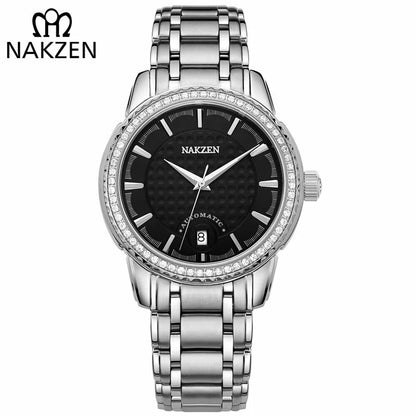 NAKZEN Men Mechanical Watch Men's Automatic Miyota 8215 Movement Diamond Watches Sapphire Wrist Watch Male Waterproof Clock