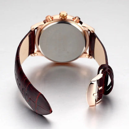 MEGIR Brown Retro Sports Quartz Men's Watches Large Dial Chronograph Clock Fashion Multifunctional Men Wrist Watch Montre Homme