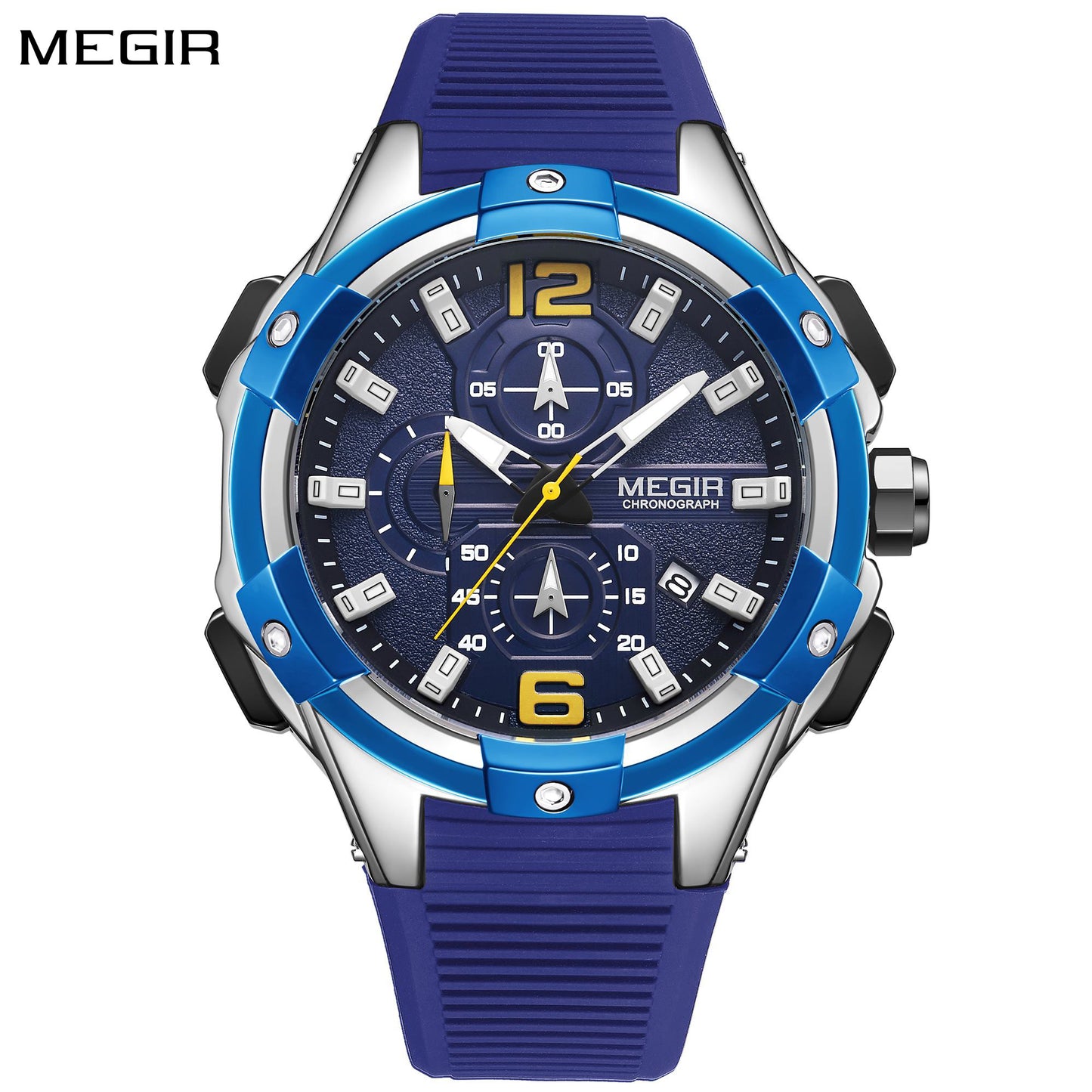 MEGIR Men's Chronograph Original Top Luxury Sports Military Watches for Men Date Luminous Wristwatches Clock Relogio Masculino