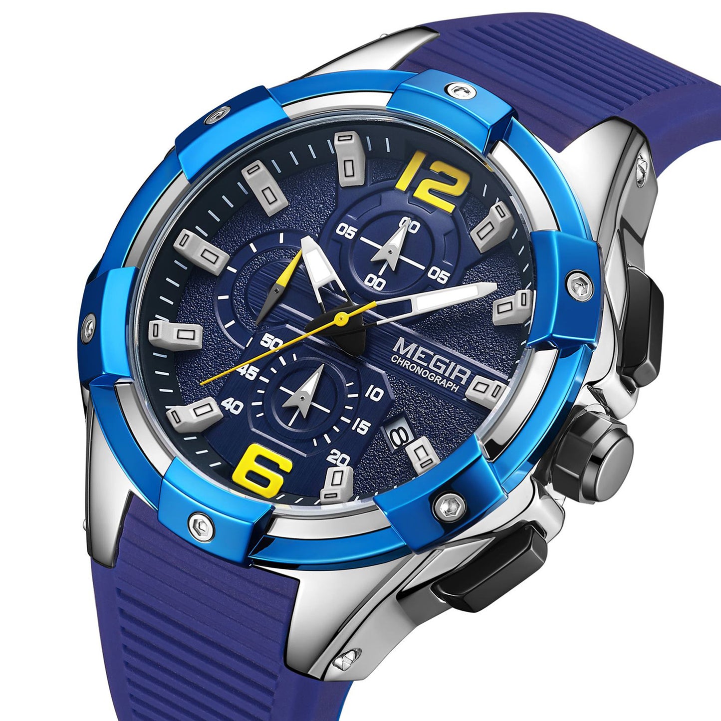 MEGIR Men's Chronograph Original Top Luxury Sports Military Watches for Men Date Luminous Wristwatches Clock Relogio Masculino