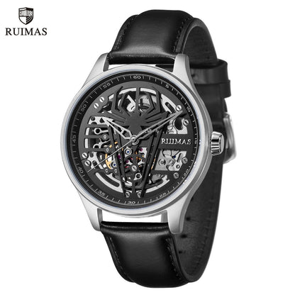 RUIMAS Mens Watches Leather Sports Watches Men's Army Military Wrist Watch Automatic Mechanical Male Clock Reloj Hombre 6787