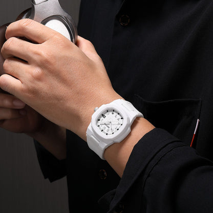 MEGIR 43MM Irregular Dial Men Watches Quartz Waterproof Sport Casual Wristwatch Clock Date Gifts for Man Reloj Hombre 8119