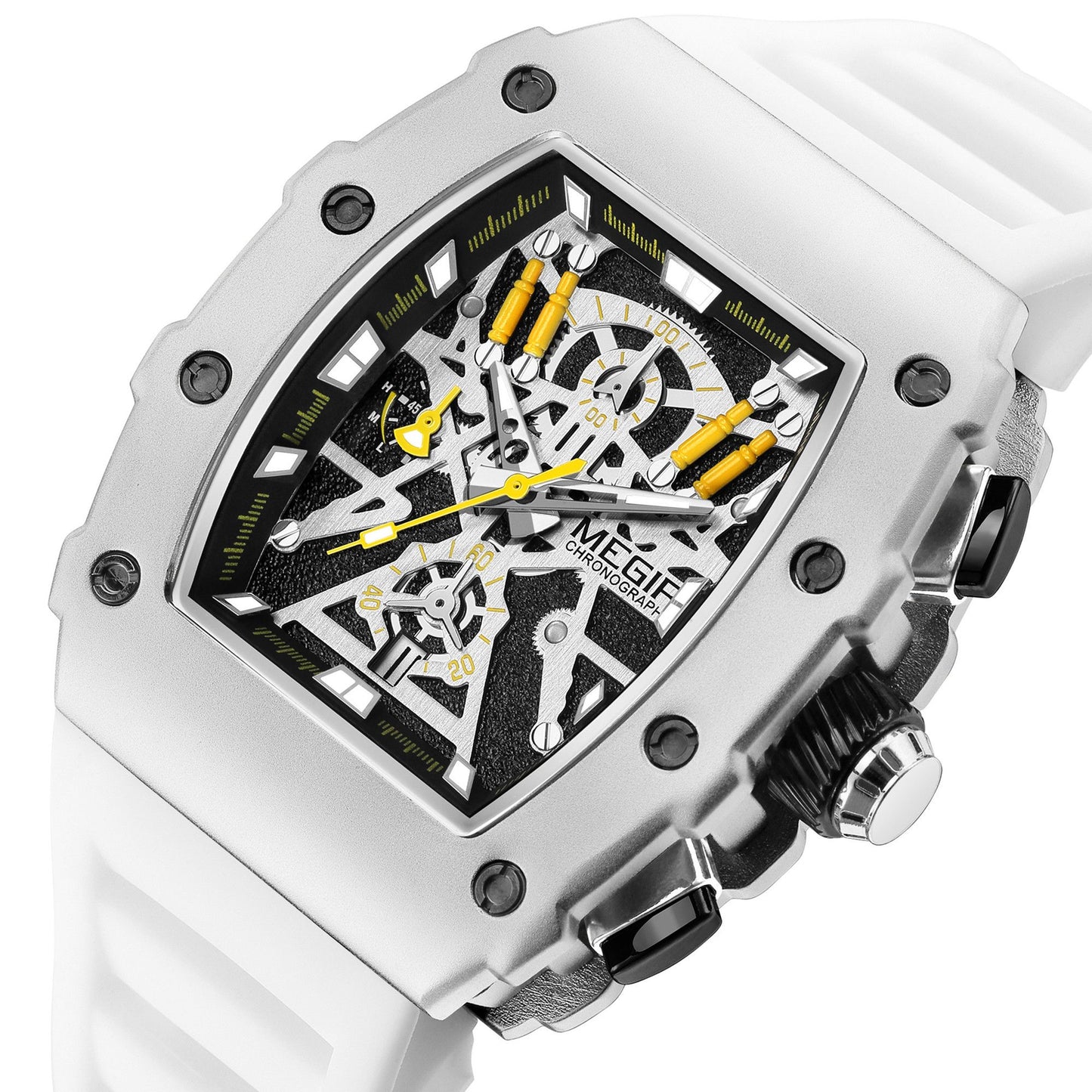 MEGIR Luxury Outdoor Sport Wristwatch for Men Silicone Waterproof Watches Quartz Military Watch Male Clock Chronograph 2218