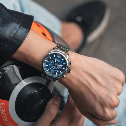 MEGIR Luxury Business Men Watch Fashion Quartz Sport Chronograph Luminous Waterproof Calendar Stainless Steel Male Wristwatch 2156