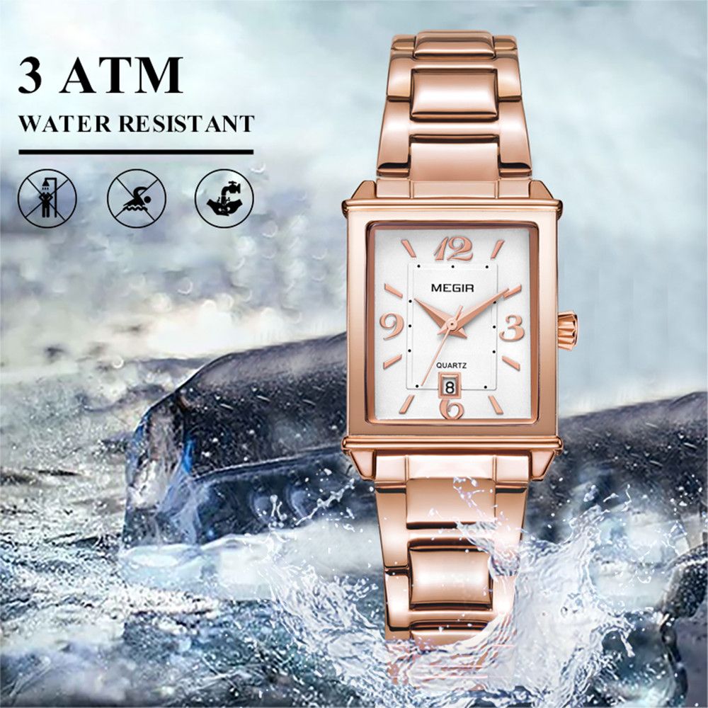 MEGIR Women Bracelet Watches Fashion Business Wristwatch for Ladies Elegant Quartz Watch Waterproof Date Clock Reloj Mujer 1079