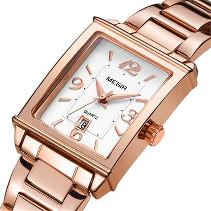 MEGIR Women Bracelet Watches Fashion Business Wristwatch for Ladies Elegant Quartz Watch Waterproof Date Clock Reloj Mujer 1079