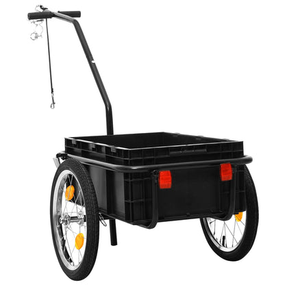 NNEVL Bike Cargo Trailer/Hand Wagon 155x60x83 cm Steel Black