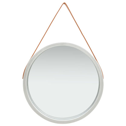 NNEVL Wall Mirror with Strap 60 cm Silver