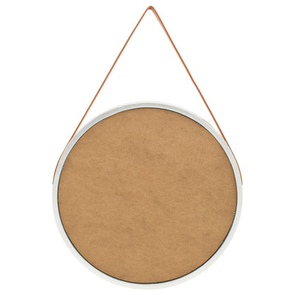 NNEVL Wall Mirror with Strap 60 cm Silver