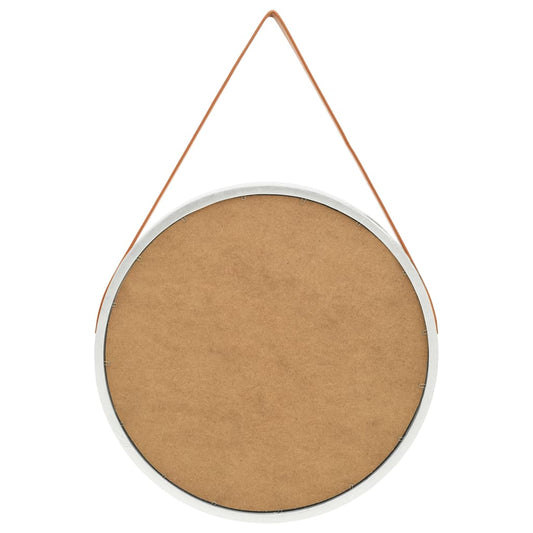 NNEVL Wall Mirror with Strap 60 cm Silver