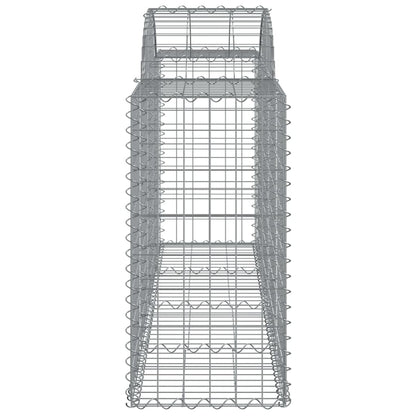 NNEVL Arched Gabion Baskets 3 pcs 200x50x80/100 cm Galvanised Iron