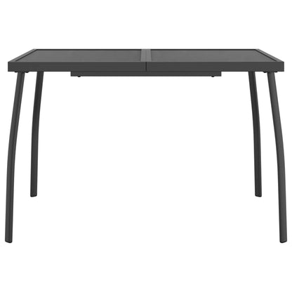 NNEVL Garden Table Anthracite 110x80x72 cm Steel Mesh