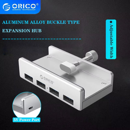 USB 3.0 Hub Clip Design Aluminum Alloy 4 Ports USB 3.0 HUB Travel Charger Charging Hub Station 5Gbps Data Transmission