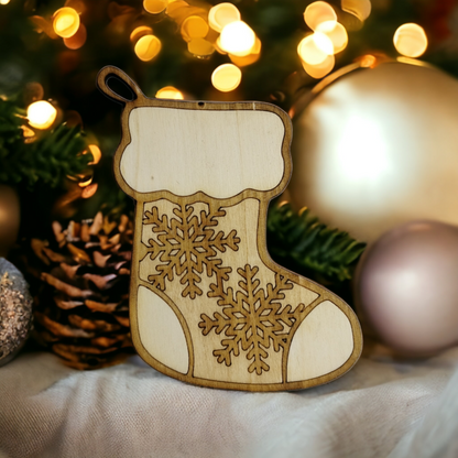 Christmas Socks Wooden Christmas Decoration