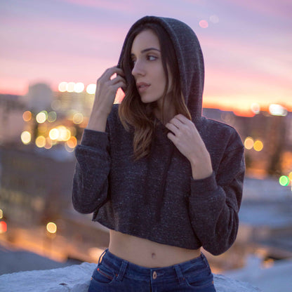 6036 - Women's Cropped Fleece Hoodie