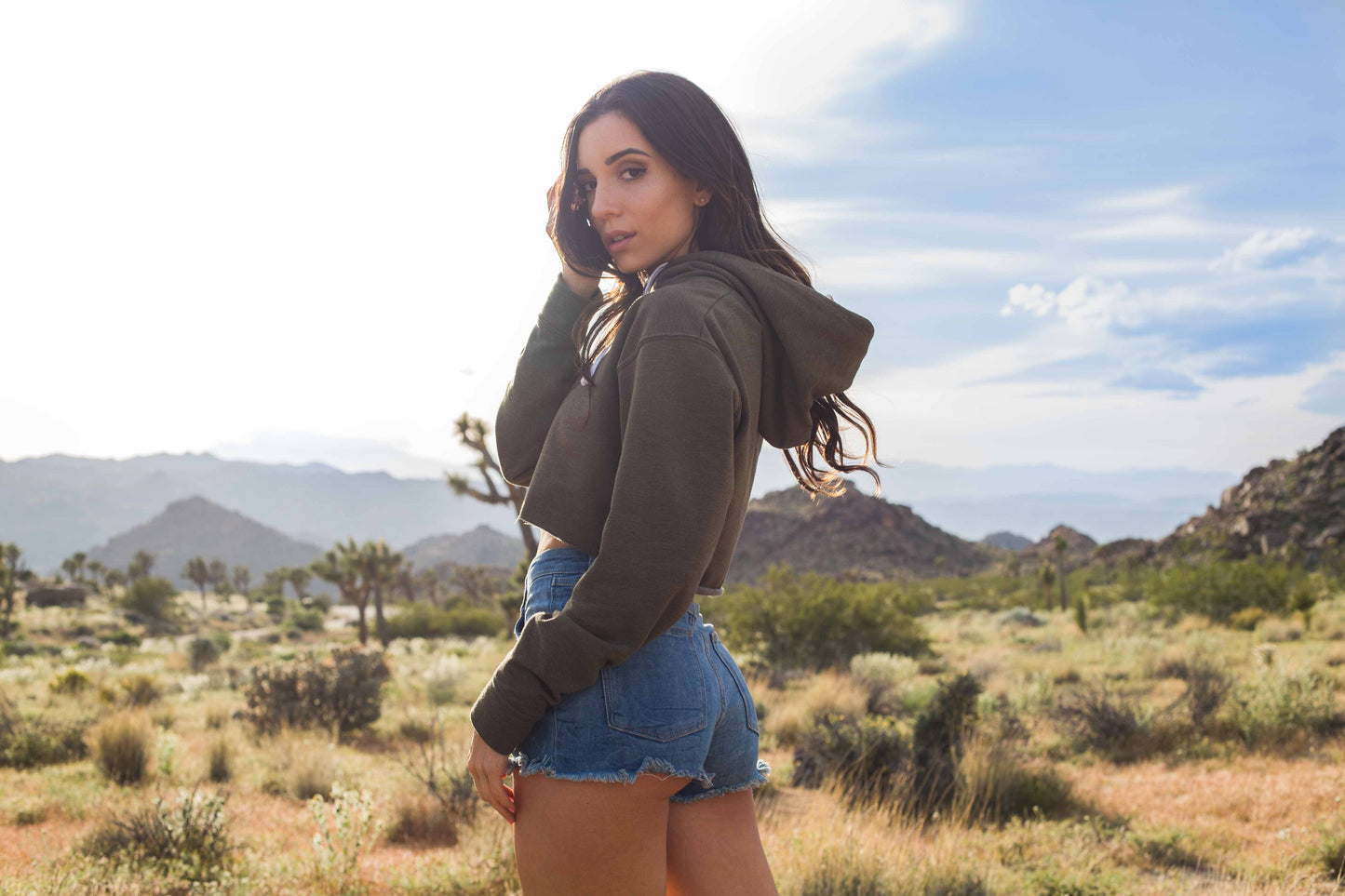 6036 - Women's Cropped Fleece Hoodie