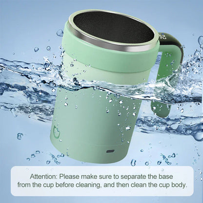 Rechargeable Automatic Magnetic Self-Stirring Mug LED Temp Display Green