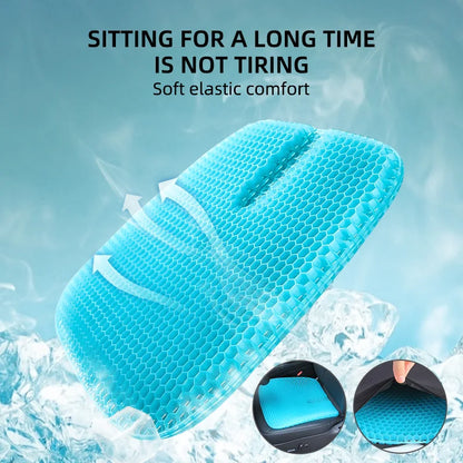 Honeycomb Gel Seat Cushion Breathable Double-Layer Egg Cushion Blue