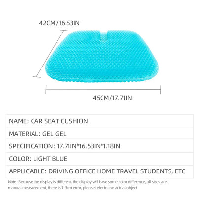 Honeycomb Gel Seat Cushion Breathable Double-Layer Egg Cushion Blue