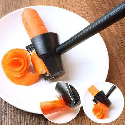 Household Spiral Vegetable & Fruit Cutter – Fast & Portable Slicer
