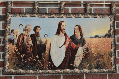 Tache Christus Im Ahrenfeld Tapestry Christ's Apostles Religious Woven Wall Hanging Artwork Mural 43 x 23 (12932)