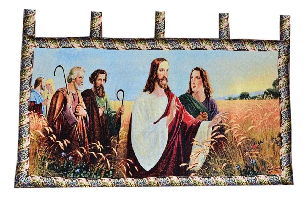 Tache Christus Im Ahrenfeld Tapestry Christ's Apostles Religious Woven Wall Hanging Artwork Mural 43 x 23 (12932)