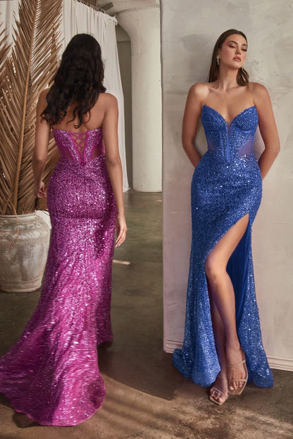 Embellished Strapless Gown-4
