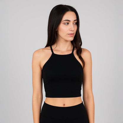 6033 - Women's Cropped Halter Top