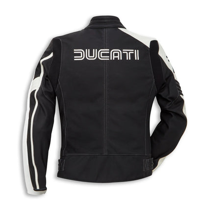 DUCATI MOTORCYCLE BLACK LEATHER RACING JACKET