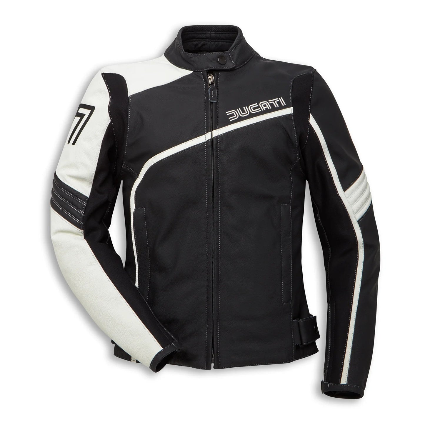 DUCATI MOTORCYCLE BLACK LEATHER RACING JACKET