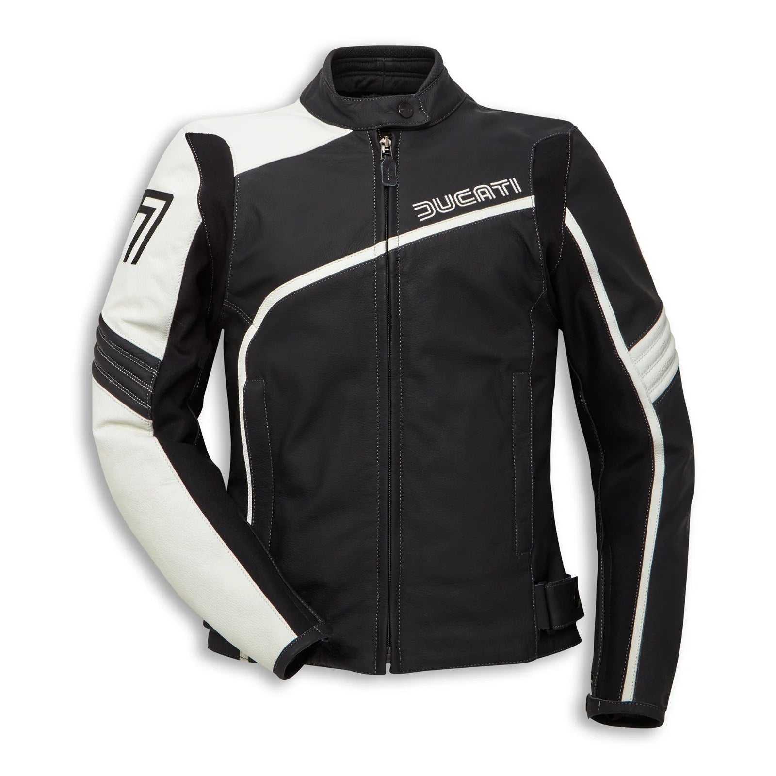DUCATI MOTORCYCLE BLACK LEATHER RACING JACKET